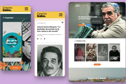 Interfaz diseño web Centro Gabo